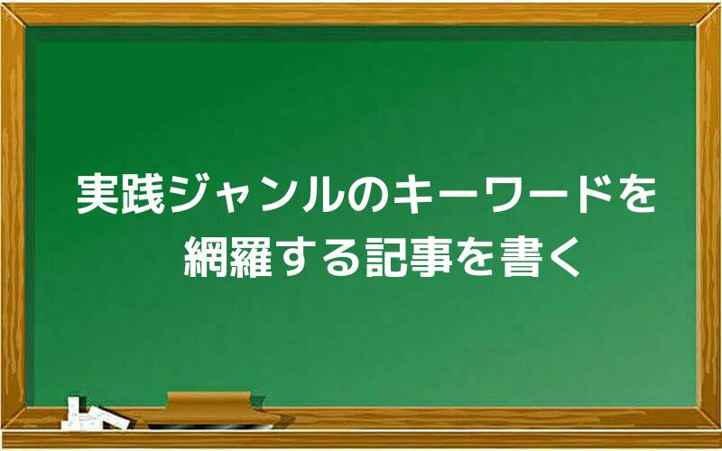 実践するジャンルのキーワードを網羅する記事を書く