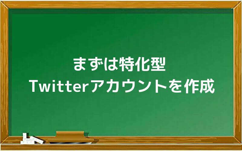 まずは特化型Twitterアカウントを作成