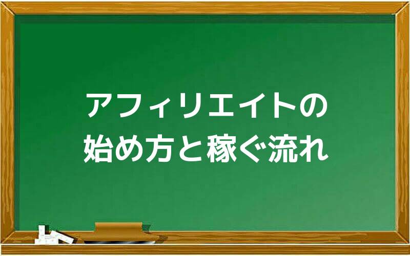 アフィリエイトの始め方と稼ぐ流れ